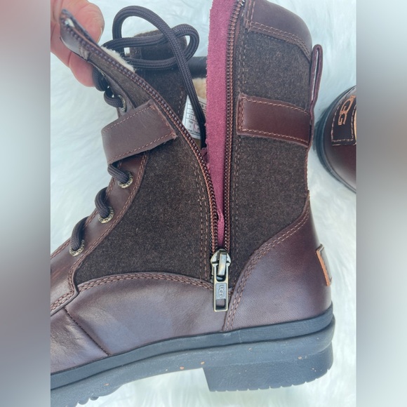🆕 UGG Kesey Women's Brown Lace Up Ankle Booties Size 8.5 Waterproof Winter - Picture 7 of 9